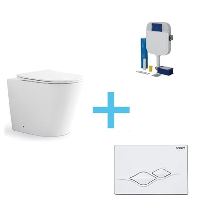 Pack WC à poser Créavit Darko Rimless