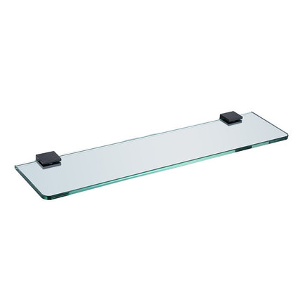 Étagère murale en verre noire matte