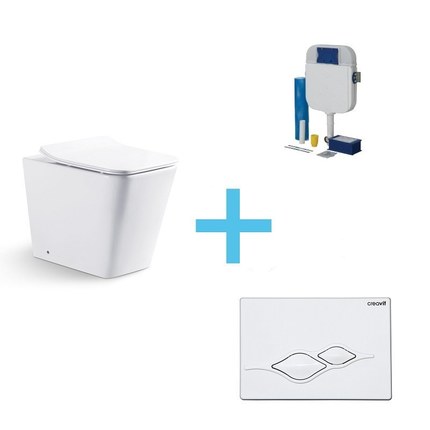 Pack WC à poser Créavit Eden Rimless