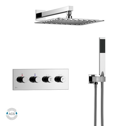 Kit douche encastrable double-fonction QUADRA Mural