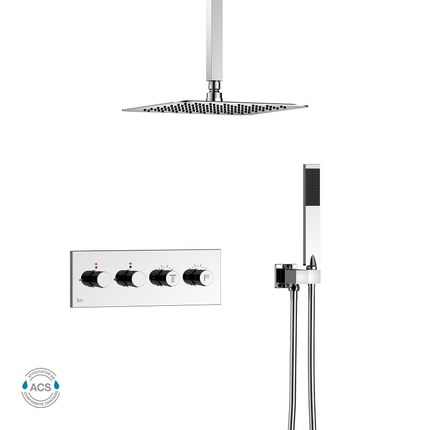 Kit douche encastrable double-fonction QUADRA plafond