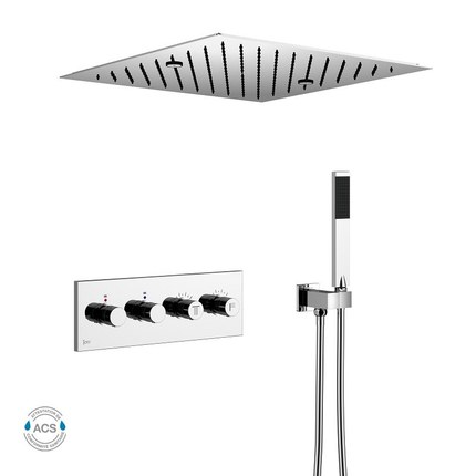 Kit douche encastrable double-fonction plafonnier 43 cm