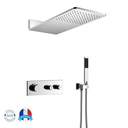 Kit douche encastrable thermostatique double-fonction LEGANCIA