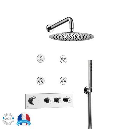 Kit de douche hydromassant 3 fonctions Slimo