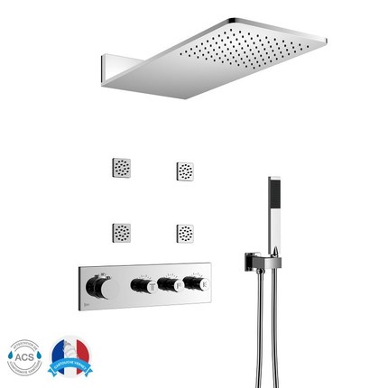 Kit de douche hydromassant 3 fonctions Legancia