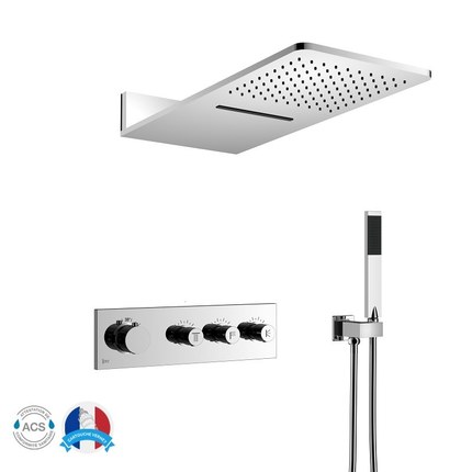 Kit de douche thermostatique 3 fonctions Legancia Cascade