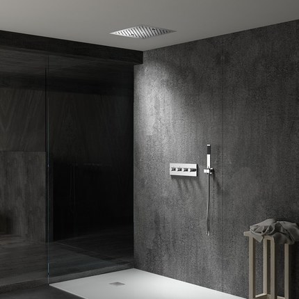 Kit douche encastrable double-fonction plafonnier 43 cm