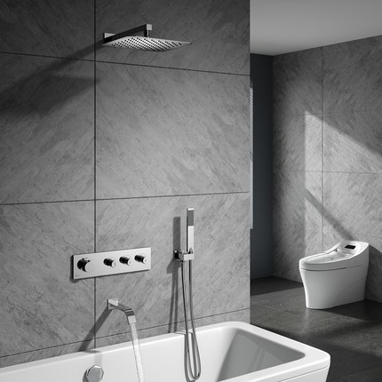Kit bain douche thermostatique 3 fonctions Quadra