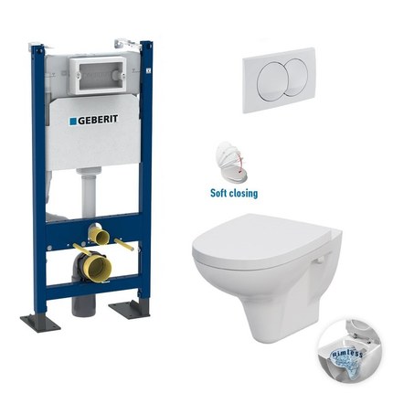 Pack WC suspendu GEBERIT Delfi Rimless