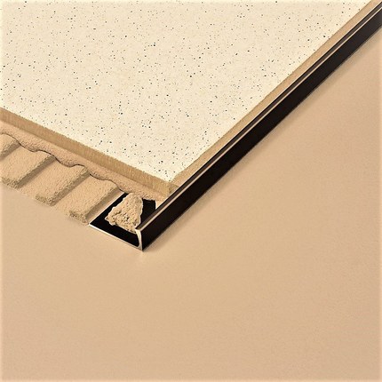 Profilé carrelage en équerre bronze brossé 10 mm
