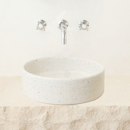 Vasque Terrazzo blanc 41 cm
