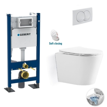 Pack WC complet suspendu Rimless GEBERIT Darko