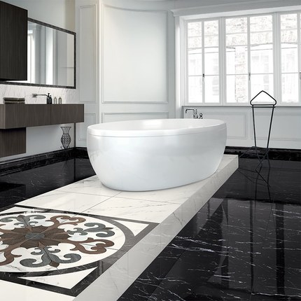 Carrelage Marmoker Nero Creta Poli 120 x 278 cm