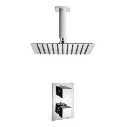 Kit de douche encastré carré plafond simply