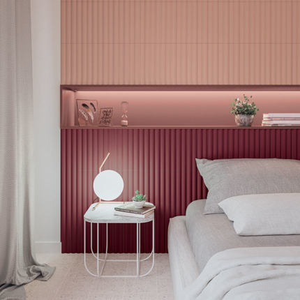 Carrelage Stripes Garnet Mat 7,5 x 30 cm