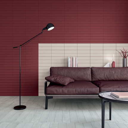 Carrelage Stripes Garnet Mat 7,5 x 30 cm