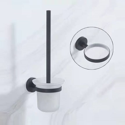 Porte brosse WC noir mat