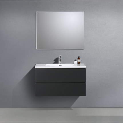 Meuble salle de bain Alicia 90 cm anthracite mat 