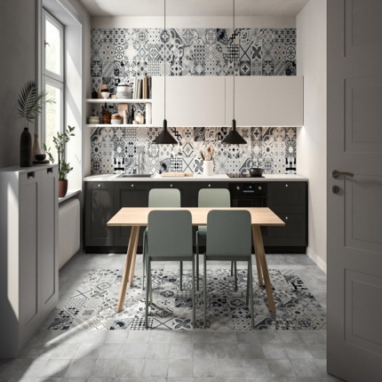 Carrelage Opus Cementina multicolor grigia mix
