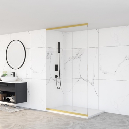Grand profilé mural paroi 300 cm verre 8 mm 