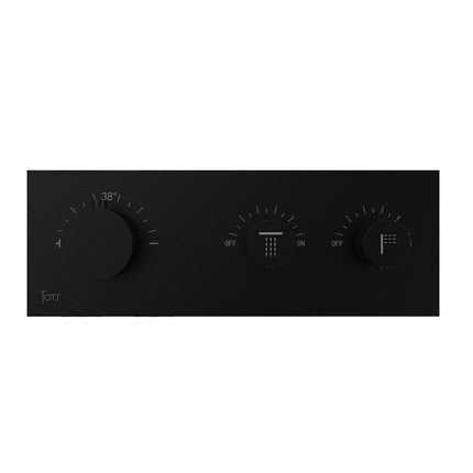 Mitigeur de douche thermostatique encastrable noir deux voies