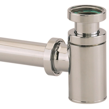 Siphon de lavabo chromé gain de place