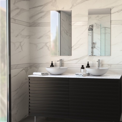 Earthenware tiles Statuary matte and glossy 25x75 cm