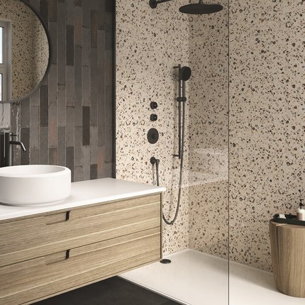 Carrelage Coccio terrazzo mat