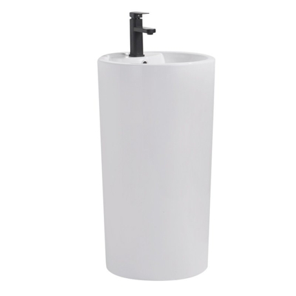 Vasque colonne Totem blanc brillant Bowl 