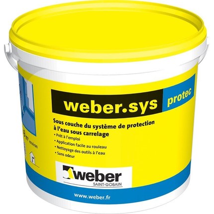 Système de protection à l'eau sous carrelage Webersys Protec