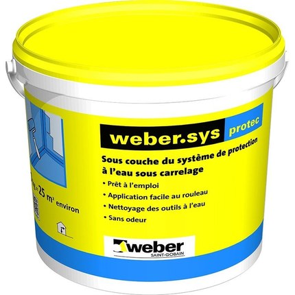 Système de protection à l'eau sous carrelage Webersys Protec