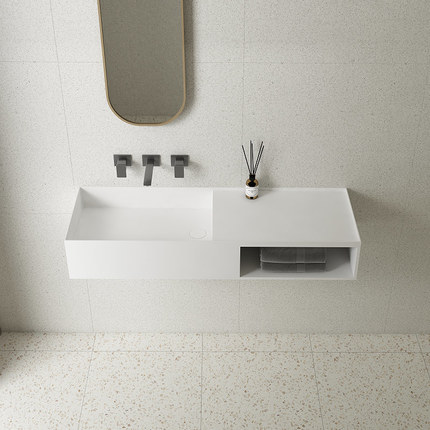 Plan vasque suspendu Float 120 cm solid surface