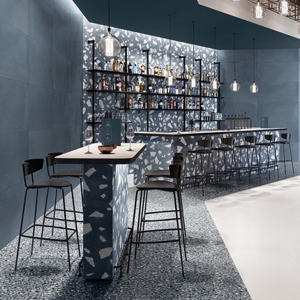 Carrelage Medley blue aspect terrazzo