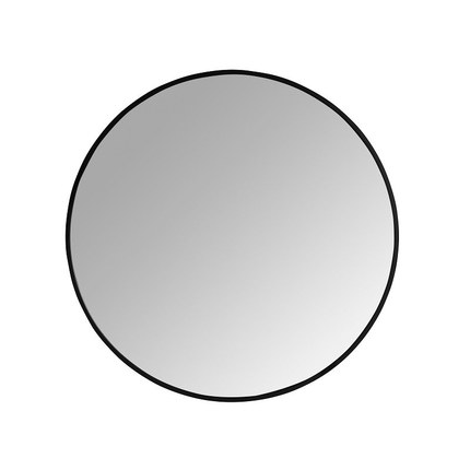 Miroir rond noir mat et or brossé 70 cm
