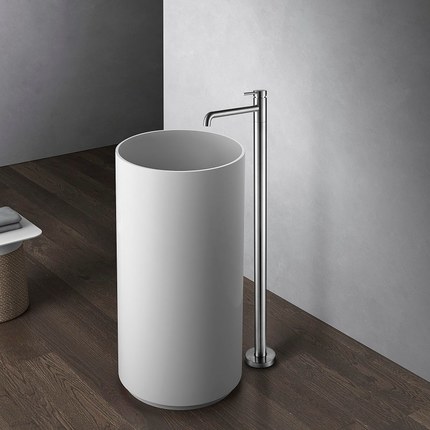 Robinet mitigeur sur pied totem Inceza chrome brossé