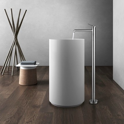 Robinet mitigeur sur pied totem Inceza chrome brossé