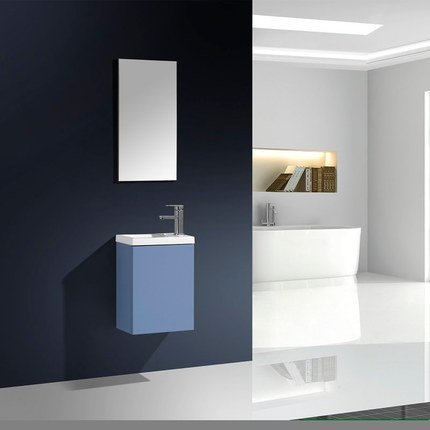 Meuble lave main Essential gris bleu 40 cm x 22 cm