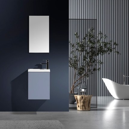 Meuble lave main Essential gris bleu 40 cm x 22 cm