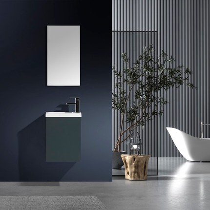 Meuble lave main Essential gris 40 cm x 22 cm