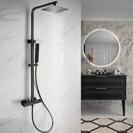 Colonne de douche thermostatique Kala black