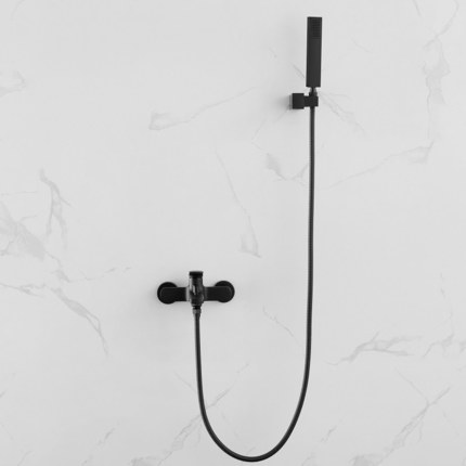 Mitigeur bain douche Rectango noir mat