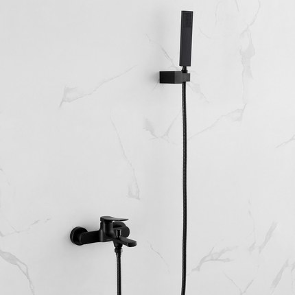 Mitigeur bain douche Rectango noir mat