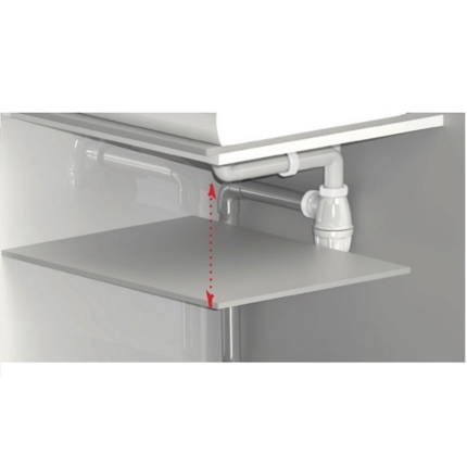 Tubulure pour lavabo gain d'espace extra plat
