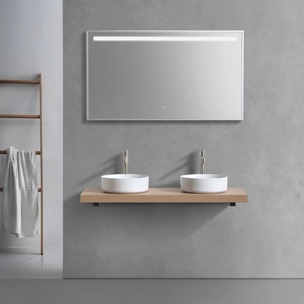 Plan de toilette pour vasque Woodya chêne clair