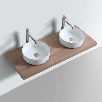 Plan de toilette pour vasque Woodya chêne clair