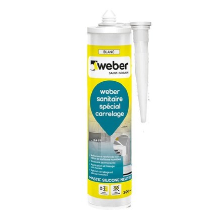 Mastic silicone Weberseal spécial carrelage