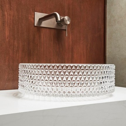 Vasque à poser transparent Diamond 40 cm