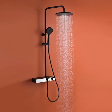 Colonne de douche noire Smart Button