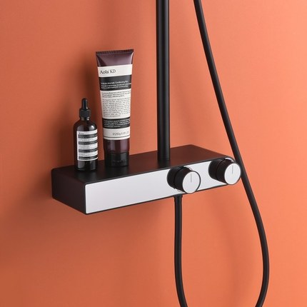 Colonne de douche noire Smart Button