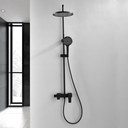 Colonne bain douche noire Ring